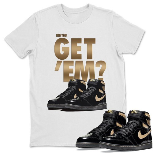 Black Metallic Gold Sneaker Shirts 