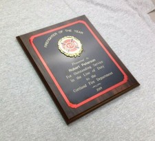 8x10 Custom Engraved Firefighter Plaque, Trophy, FREE Engraving/Shipping
