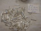 lot de 25 gr perle ancienne en verre  broderie passementerie tube argenté 20 mm