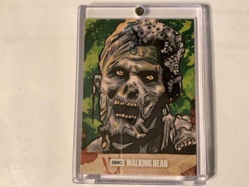 AMC The Walking Dead Sketch Cards Topps - Walkers one of a kind 1/1 - Picture 11 of 14