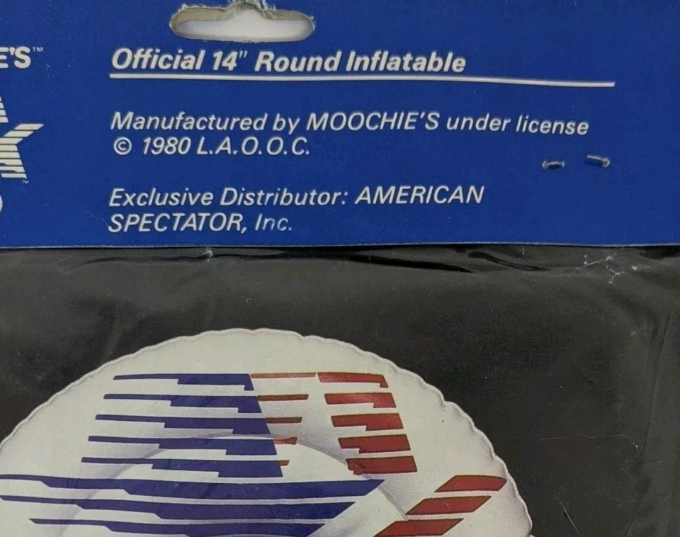 VINTAGE 1984 Olympics Los Angeles Official 14” Round Inflatable Seat Cushion NEW - Image 4 of 4