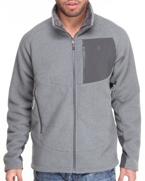 The North Face Chimborazo Full Zip Fleece Jacket Gray Men's Medium