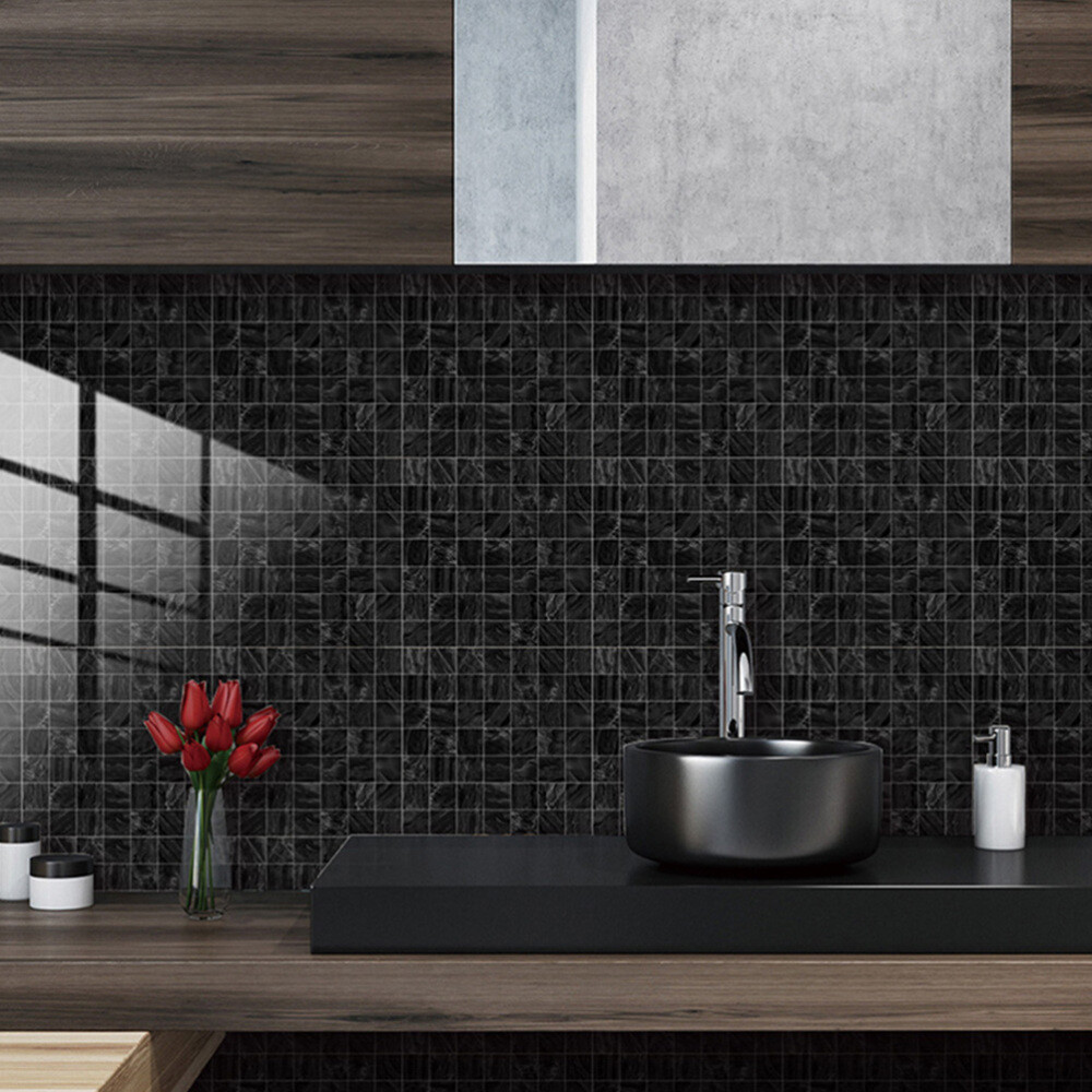 10 Sheets Kitchen Bathroom Wall Stickers Simulation Tile Decals