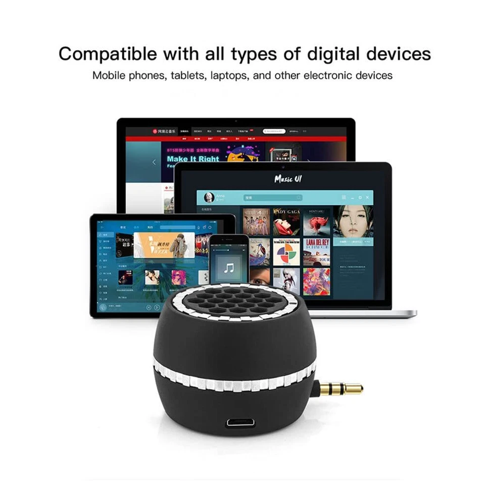 Altavoz Portátil Leadsound, Cristal 3W 27mm 8Ω Mini Altavoz Inalámbrico con 3.5mm Foto 2 de 4