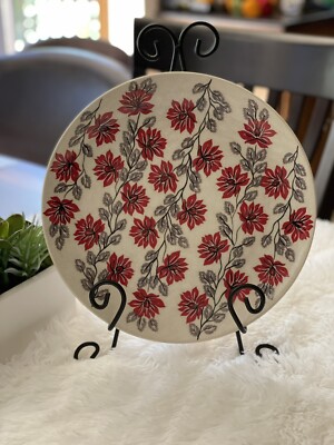 Rendition Ceramic Decorative Plate, 11in, A Danish Original, Handmade