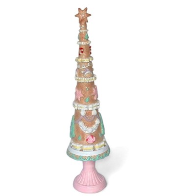 Pastel Pink Sugar Coated Christmas Candyland Sweet Treats Gingerbread Tree
