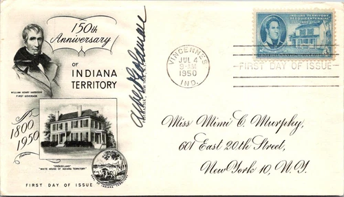 FDC USA 1950 - 150th Anniversary of Indiana Territory Miss Mimi Murphy - A00331