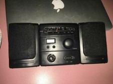 Mini Black Boombox AM/FM Dual Speakers Alarm