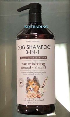 PHARM to KENNEL DOG SHAMPOO 3-IN-1 Cleanse Condition Nourish OATMEAL  ALMOND