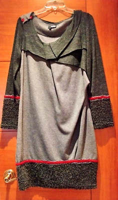 New  2026 Deux Mille Vingt Six  MATIS Dress Mixed Media Dress,Sz4 (France) 12/14