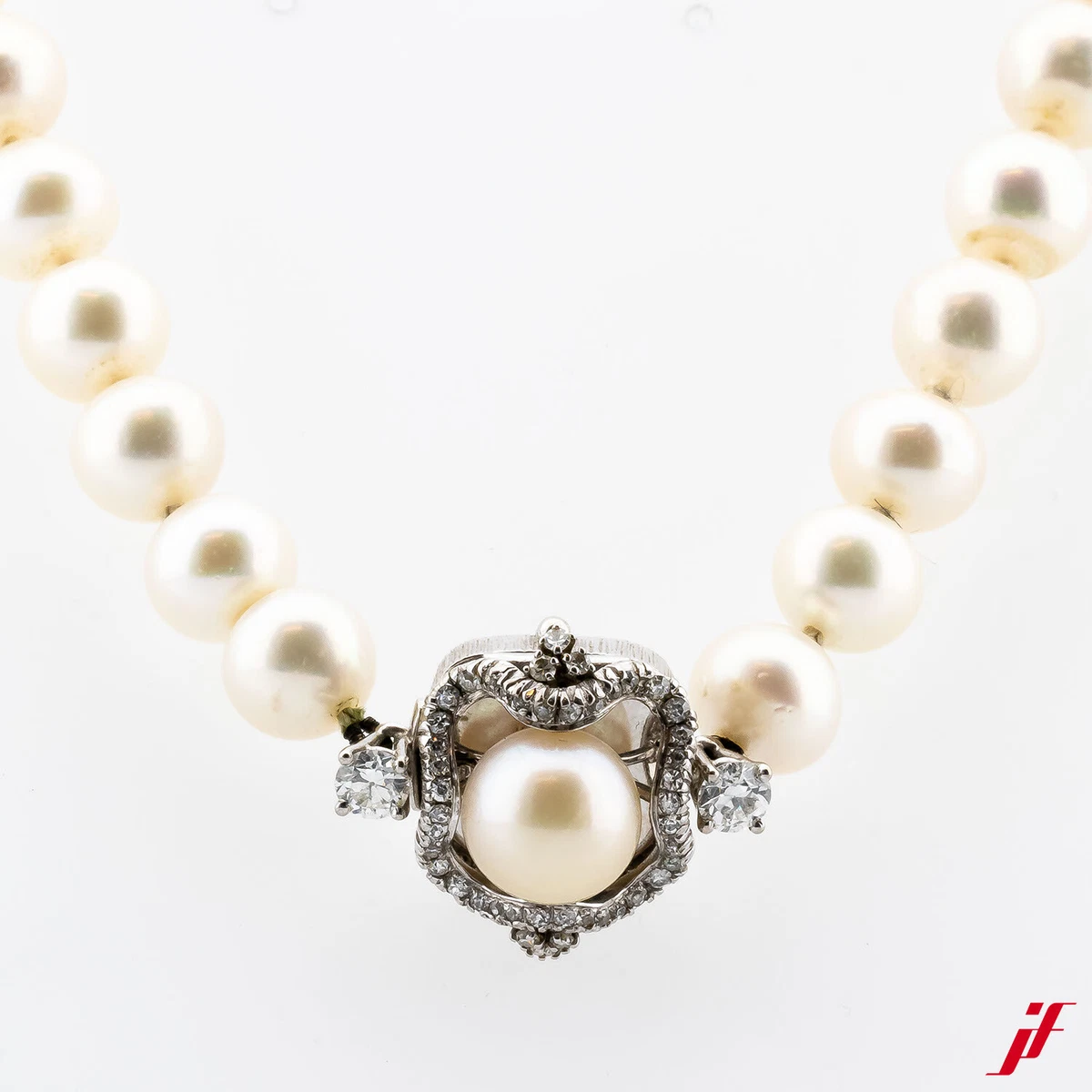 Collana di perle d'acqua dolce in oro 14k: girocollo in cordino di seta annodato a mano - Italia