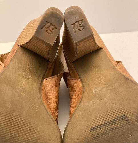 Paul Green Cayanne Leather Peep Toe Sandal Bootie Cuoio 5½ UK ~ 8 US Austria - Picture 14 of 14