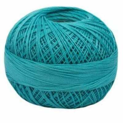 Lizbeth Egyptian Cotton Crochet Thread Size 20 Color 664 Medium Ocean Teal