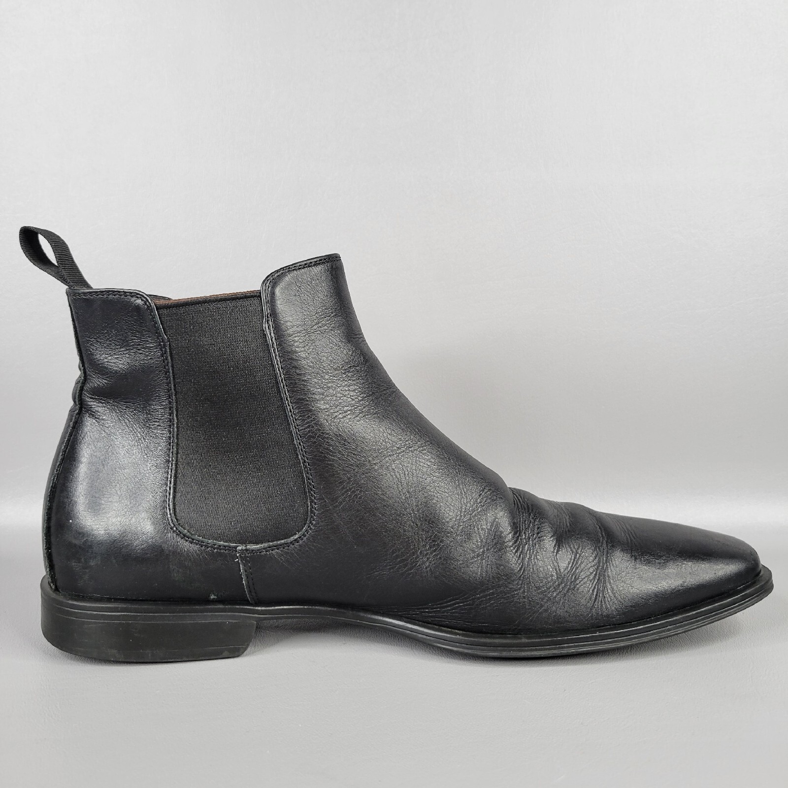 To Boot New York Mens Chelsea Boots Square Toe 106 8158 Leather Black Size 8 M eBay