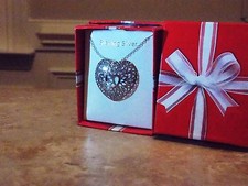 Princess Pride Sterling Silver .925 large heart NECKLACE PENDANT free ship