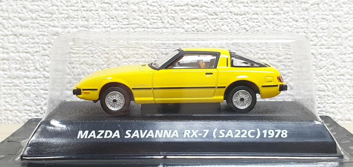 マサオ 1/64 Konami 1978 MAZDA SAVANNA RX-7 SA22C YELLOW diecast car model