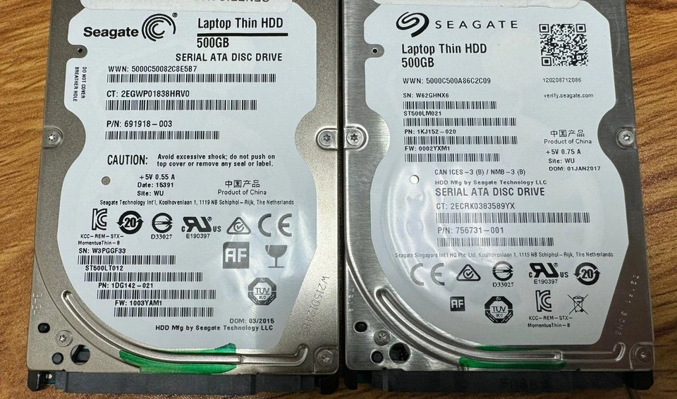 2 PACK !! Seagate ST500LM021 Mobile HDD 500GB 2.5" SATA III Laptop Hard Drive - Image 2 of 4