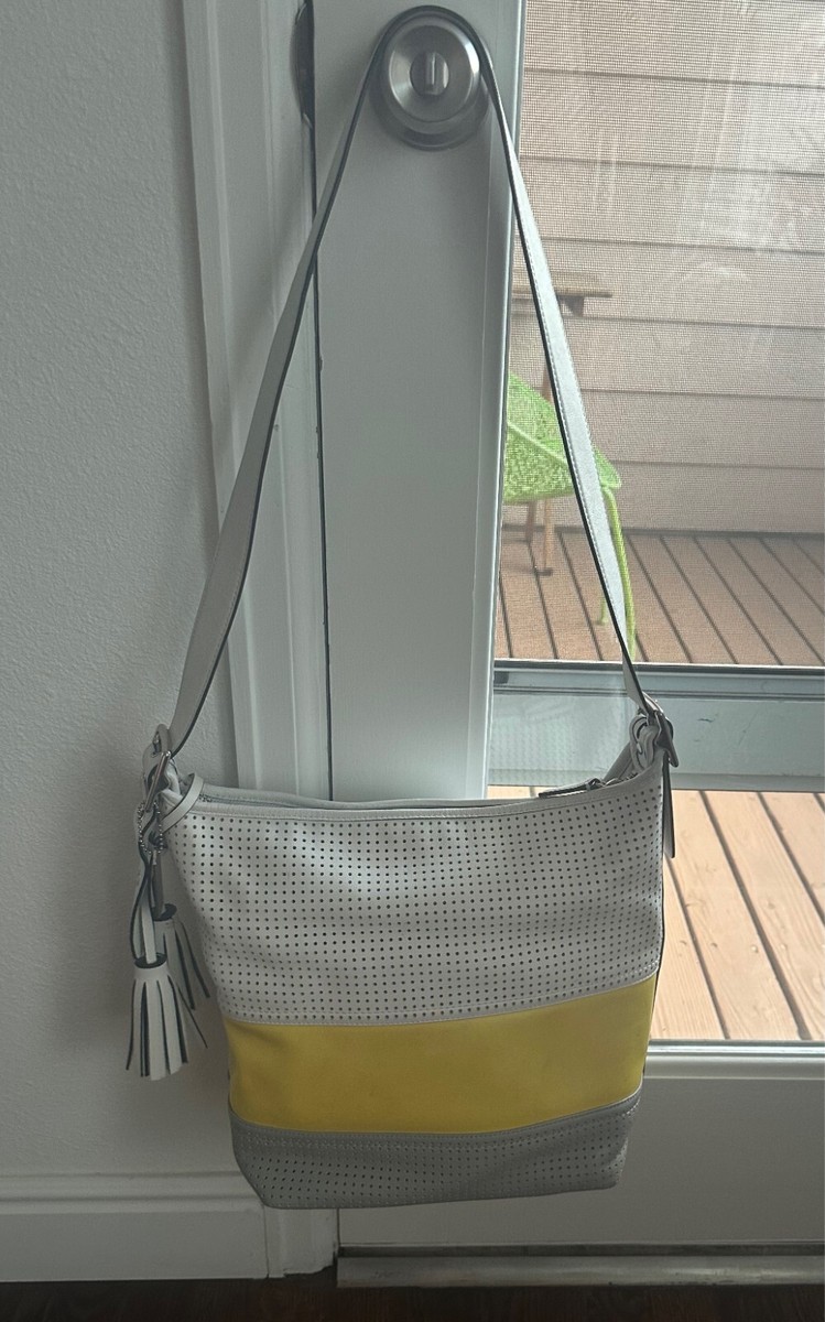 COACH 22412 LEGACY Multicolor Perforated Stripe Duffle Tote MSRP