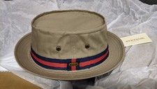 NEW Import Stetson Fairway Pork Pie Bucket Hat MEDIUM Bob Mortimer Gone Fishing