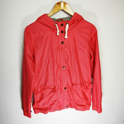 ~ ROXY ~ Womens ~ Pink ~ Dotty ~ Lightweight Zip-Up Hooded Jacket ~ Small ~ S ~ 