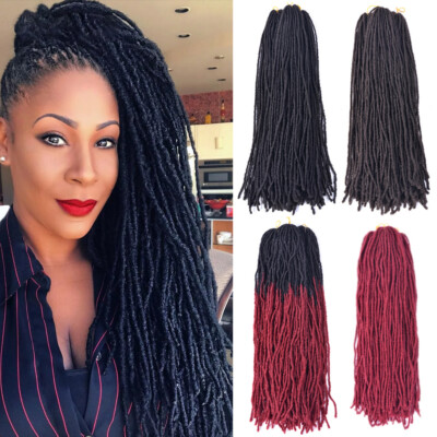 18Zoll Faux Locs Häkelzöpfe Micro Dreads Locs Twist Dreadlock Haarverlängerungen