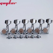 GUYKER 6L Guitar Locking Tuners Electric Guitar Machine Heads Tuner Metal CR