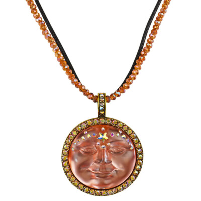 Kirks Folly Enchanted Venus Seaview Moon Beaded & Cord Necklace Set - copper