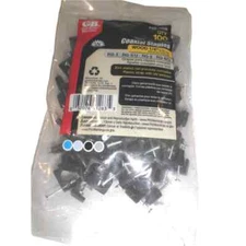 2 x Gardner Bender 1/4 in. Polyethylene Coaxial Staple - Black (200-Pack)