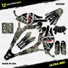 Woodland Camo Savage Racing Graphics kit fits Sur-Ron Ultra Bee All Years Surron