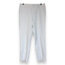 Adrianna Papell Dress Pants Stretch Geo Pattern White Gray Womens 10