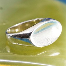 Size 9, vintage Sterling silver handmade ring, modern wide 925 band