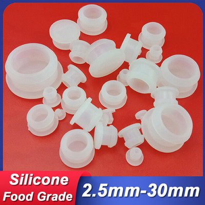 Transparent Silicone Rubber Snap-On Hole Plug Blanking Seal Bung Pipe 2.5mm-30mm