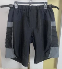 Mountain Bike Shorts OUTLAW BULLET  by World Jerseys Padded XL Black / Charcoal 