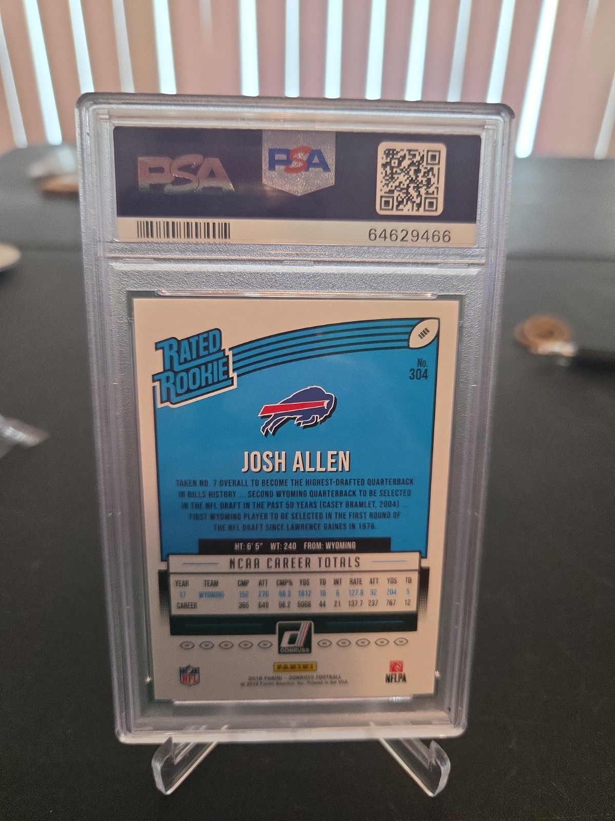 2018 Panini Donruss - Rated Rookie Josh Allen #304 (RC) view 3