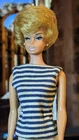 '60s Mattel Blonde Bubble Cut Barbie White Lips in Pak Shirt & Shorts Near Mint