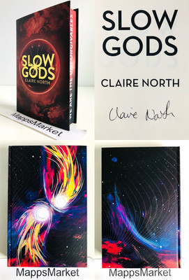 SIGNED Slow Gods by Claire North ILLUMICRATE STARBRIGHT EXCLUSIVE Stenciled Edge