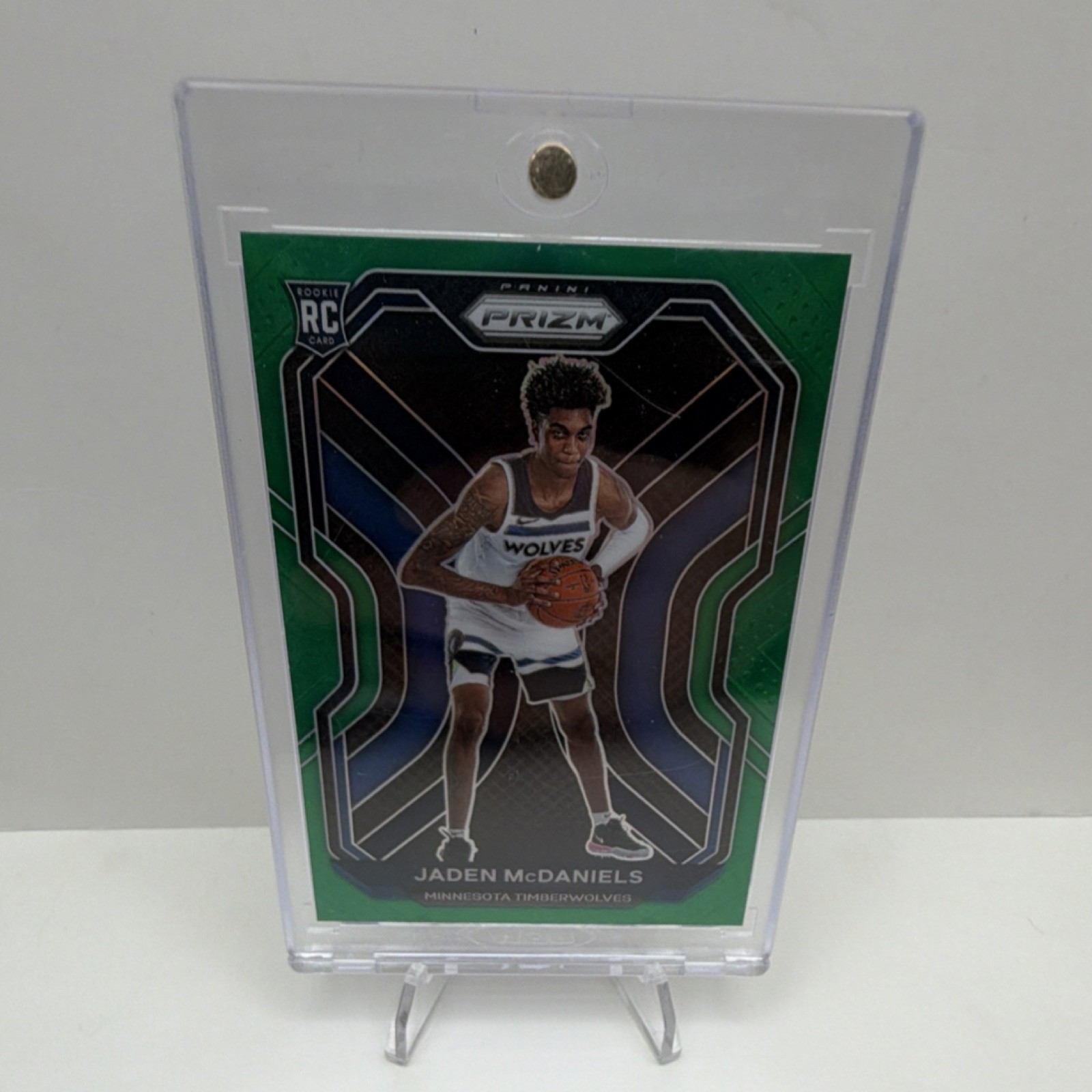 Panini Prizm Jaden McDaniels Green Prizm Rookie #277 Timberwolves 2020-21