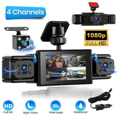 4 Kanal 360° 1080P Panorama Dashcam Nachtsicht Parkmonitor Nachtsicht Autokamera