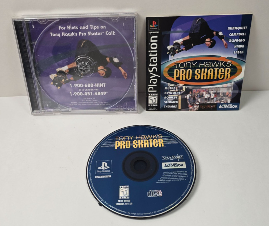 Tony Hawk's Pro Skater 1 - PlayStation 1, PS1 - Complete CIB - BL + Reg Card