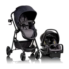 Pivot Modular Travel System Gray Baby Stroller with Car Seat and Toddler Seat