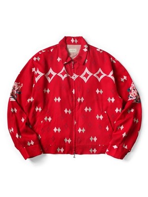 KAPITAL Rayon twill Ainu Mosir print drizzler jacket K2510LJ122