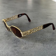 GIANNI VERSACE Medusa/Greca Gold Frame Sunglasses Made In Italy WithCase MOD.S43