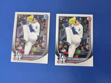 2025 Bowman Chrome Roki Sasaki RC Refractor Mega Box Parallel W/Base Rookie 