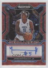 2022 Panini Prizm Draft Picks Choice Red 39/88 Armando Bacot Jr #CP-ABJ Auto y8h