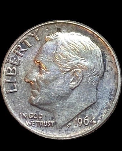 1964 D Roosevelt Dime 10c - Denver 90% US Silver Coin