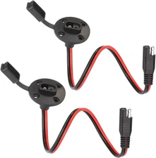 SAE Power Socket Sidewall Port Connector Extension 16AWG Cable, 2 Pin SAE to SAE