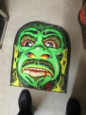 GIANT halloween mask 1960s monster 24" GHOUL caveman Famous Monsters
