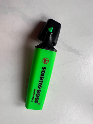 3 x STABILO BOSS Original Textmarker grün