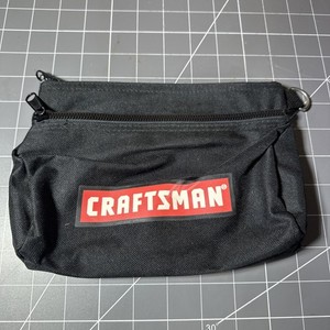 Craftsman Heavy Duty Zippered Tool Pouch 9”x 6” Black Vintage