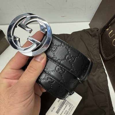 時計 Gucci G belt men Gucci Black Interlocking G Belt (Size 30-32 Men's Pants) | eBay